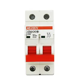 Top quality mcb connector Korea model XTM-8 2 Pole 6ka 6- 63 amp circuit breaker