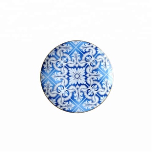 Blu Commercio All'ingrosso di Ceramica 12 pollice Caricatore Piatto Da Sposa Noleggio Con Logo - Product Image 5