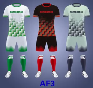 新设计邮件足球升华足球套件定制标志足球球衣套装