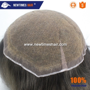 Plus effet naturel noeuds blanchis français dentelle mesdames toupee - Product Image 1
