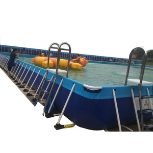 Piscina de plástico PVC con marco metálico para exteriores, comercial, a la venta - Product Image 1