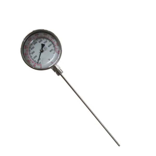 Unterer Anschluss 4 ''Bimetall thermometer 500 Grad eingetauchte Länge 12''