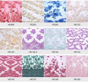 Suministro directo de fábrica 3d cordones rojo oscuro/3d tela de encaje de novia rojo - Product Image 6