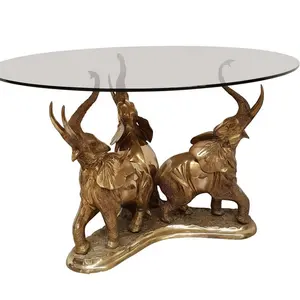 factory wholesale art bronze sculptures metal bronze elephant sculpture coffee table