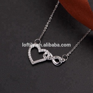 925 Collana in Argento Sterling <span class=keywords><strong>Per</strong></span> Sempre Infinity Cuore <span class=keywords><strong>Gioielli</strong></span> In Oro Bianco Placcato Donne Collana di Diamanti Regalo <span class=keywords><strong>per</strong></span> la <span class=keywords><strong>Festa</strong></span> <span class=keywords><strong>della</strong></span> <span class=keywords><strong>Mamma</strong></span> - Product Image 4