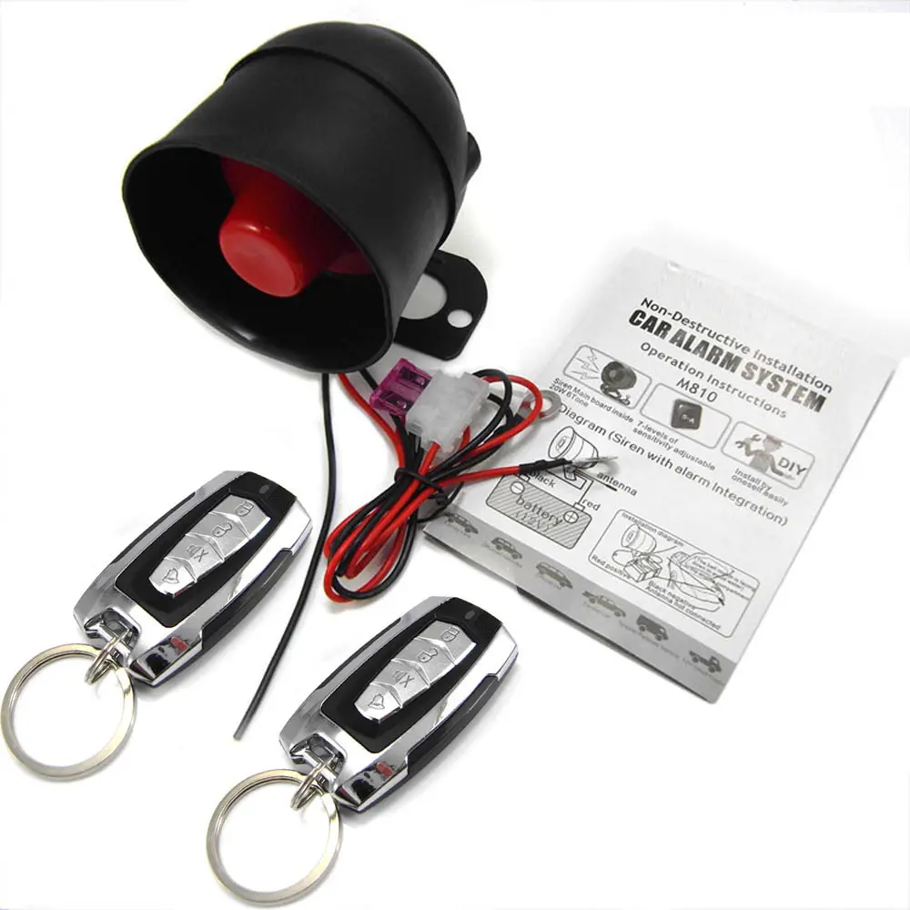 Car accessories One way car alarm system easy to install Vibration alarm aloud DIY Easy to install for car M810-8171