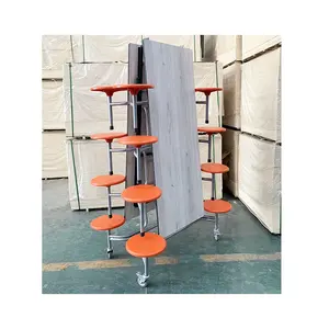 <span class=keywords><strong>Muebles</strong></span> escolares 16 asientos mesa <span class=keywords><strong>de</strong></span> comedor <span class=keywords><strong>de</strong></span> cafetería plegable con sillas mesa <span class=keywords><strong>de</strong></span> comedor móvil - Product Image 3