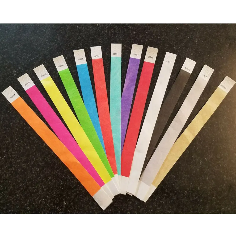 One Time Use Disposable Tyvek Paper Wristbands For Events / Festival / Music Concert /Activity Bracelet