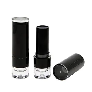 Eco Friendly Cosfinity Offer free sample cosmetic packaging UV black crystal base cylinder lipstick tube