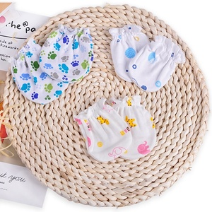 Gants d'hiver doux et colorés pour bébés, 100% coton, mitaines à mâcher pour nouveau-nés - Product Image 3