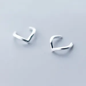 Bán Buôn Chính Hãng 925 Sterling Silver Đơn Giản V-shaped Xỏ Stud Earrings Đối Với Lady Quà Tặng