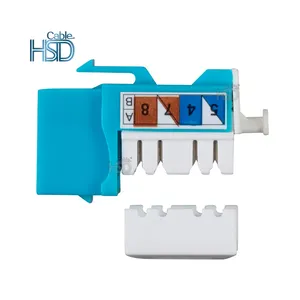 HARGA TERBAIK kualitas tinggi Cat6A jaringan pukulan 90 derajat UTP tanpa pelindung colokan Modular OEM pabrik kucing 6A suku cadang telekomunikasi Jack Keystone - Product Image 1
