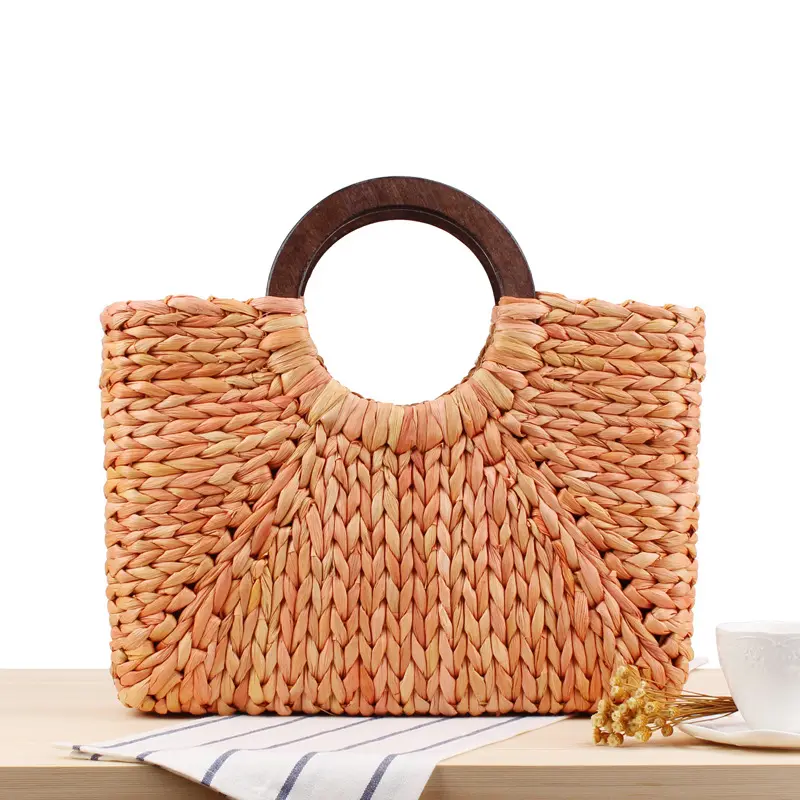 Neue mais leder hand-woven damen quadrat handtasche einkaufstasche