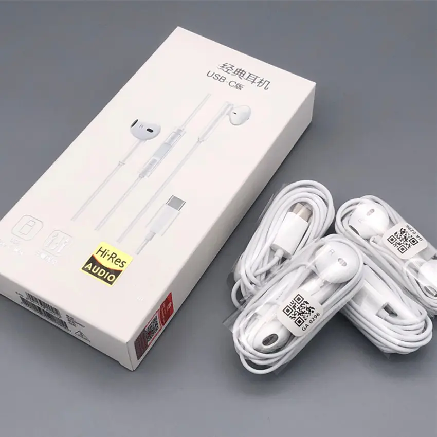 Gratis pengiriman Asli Mikrofon Volume Earphone USB Tipe C jack In Ear Headphone Headset untuk Huawei P20 Pro P20 Mate10Pro Mate10