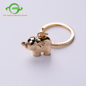 Diseño personalizado de alta calidad 3D elefante Animal en forma de llavero de Metal dorado llavero de acero inoxidable llavero de Metal en forma personalizada - Product Image 4