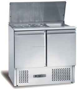 Deux portes table <span class=keywords><strong>saladette</strong></span> réfrigérée de <span class=keywords><strong>comptoir</strong></span>/salade sandwich compteur - Product Image 2