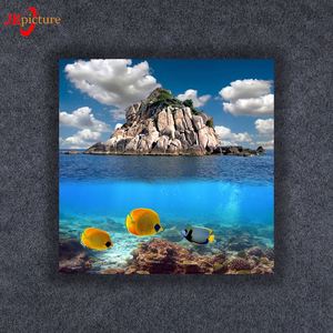 Fleurs Mer <span class=keywords><strong>Paysage</strong></span> Mur Art Giclée Illustration Photos Peintures sur Toile pour La Maison Bureau - Product Image 4