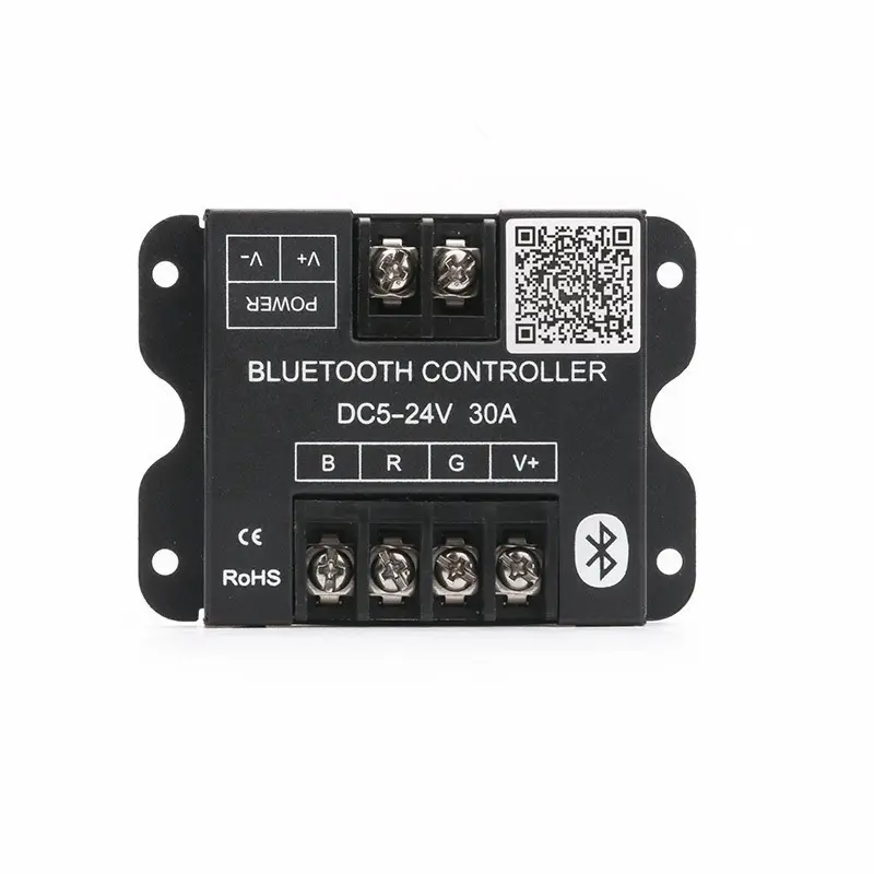 Controlador led colorido 30a sem fio, controlador remoto para tiras led de brilho dimmer