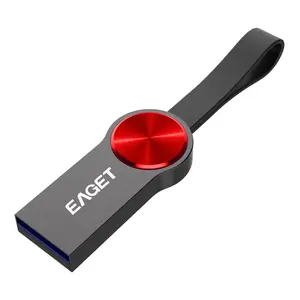 Флеш-накопитель EAGET, 64 ГБ, USB 3,0, высокоскоростной флеш-накопитель для ПК, U-диск, флэш-накопитель из цинкового сплава, USB-накопитель для ноутбука, красный цвет