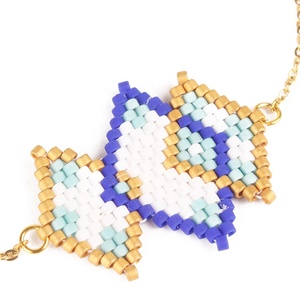hecho a mano miyuki delica cuentas de semilla geométrica colgante de diamantes pulsera de acero inoxidable <span class=keywords><strong>joyeria</strong></span> cadena - Product Image 2