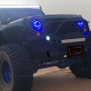 Jeep Wrangler Jeep 4X4 faros HID con el diablo Ojo de demonio Angel LED Halo <span class=keywords><strong>ojos</strong></span> - Product Image 1