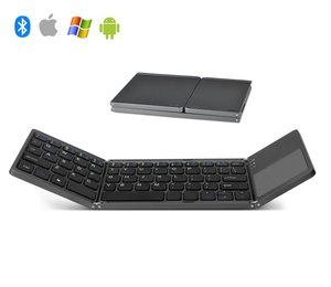 Slim plegable portátil <span class=keywords><strong>de</strong></span> metal bluetooth inalámbrico teclado <span class=keywords><strong>español</strong></span> con touchpad para ipad aire android samsung r519 - Product Image 1