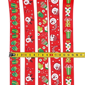 25mm de árbol de Navidad de poliéster <span class=keywords><strong>cinta</strong></span> impresa <span class=keywords><strong>cinta</strong></span> tejer grogrén Feliz Navidad decoración celebrar <span class=keywords><strong>cinta</strong></span> - Product Image 4