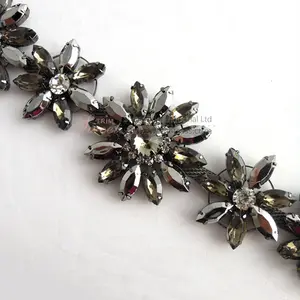 Big gem rhinestone chain trim