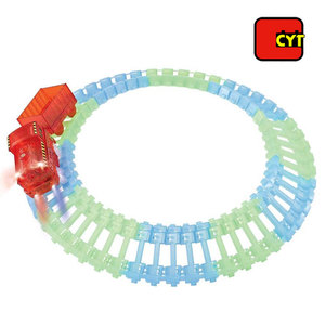 Montaggio flessibile tracce elettrico incandescente treno modello set con 100 pz - Product Image 3