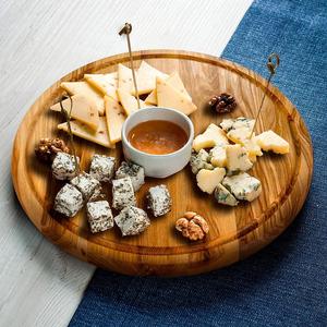 Vassoio per <span class=keywords><strong>biscotti</strong></span> di natale eco-friendly per torta di legno con coperchio a cupola trasparente creativo a prova di polvere per matrimonio e compleanno - Product Image 3