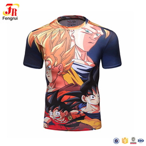 Marvel super héroe de la historieta camiseta de la bola Z del <span class=keywords><strong>Dragón</strong></span> lleno sublimado rash guard - Product Image 2