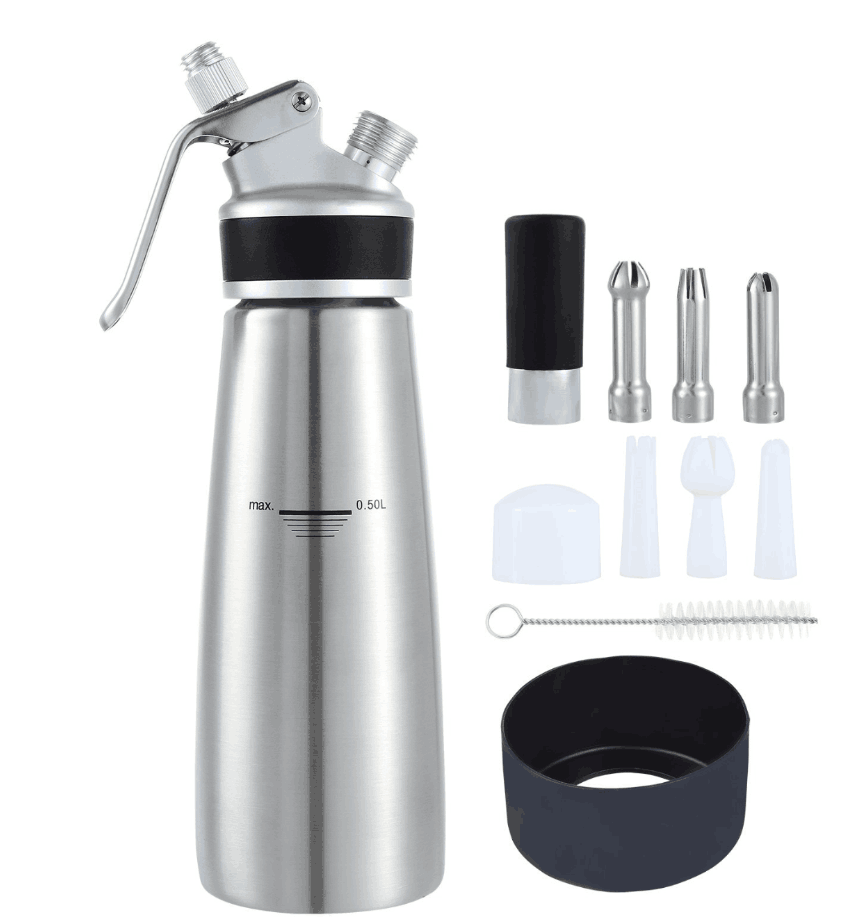 Sifone Panna Montata Professionale 500ml - In Alluminio Per Spume Dolci E Salate - Foto 12