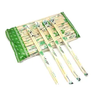 9 inch Round bamboo chopsticks Separated 100PCS Pack Custom Sleeved OPP bag for Chinese Food, Sushi, Takeout restaurant