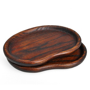 Plato Grande para Aperitivos, Diseño Creativo Vintage, Hecho a Mano con Madera de <span class=keywords><strong>Catalpa</strong></span>, Ecológico, Forma de Anacardo, 100 Piezas, Recubierto de Laca - Product Image 2