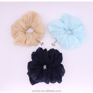 Chica <span class=keywords><strong>pelo</strong></span> <span class=keywords><strong>Scrunchie</strong></span> Color sólido diseño <span class=keywords><strong>de</strong></span> cola <span class=keywords><strong>de</strong></span> caballo, venta al por mayor Scrunchies - Product Image 6