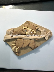 Marquetería de madera para decoración del hogar-Colgador de pared Intarsia-Marquetería de incrustaciones de madera hecha a mano - Product Image 4