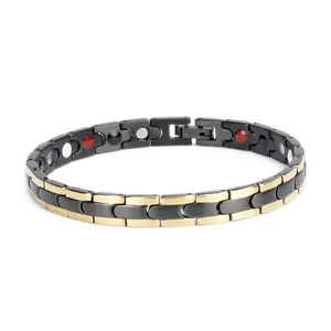 Black Magnetic Bracelet Gold Chain Bio Magnetic Products for Health
