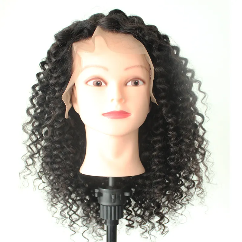 Brazilian Kinky Curly Front Lace 100% Virgin Human Hair Wigs