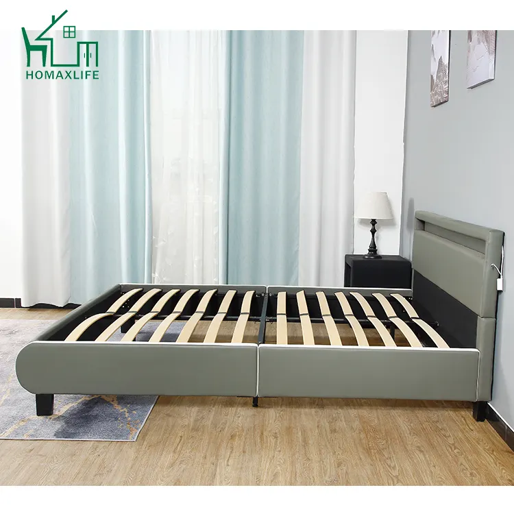 Free Sample King Queen Platform Bed With Drawers Storage