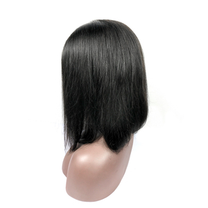 Peluca Bob corta de cabello humano barata con <span class=keywords><strong>pelo</strong></span> corporal peluca frontal de encaje para mujeres negras - Product Image 2