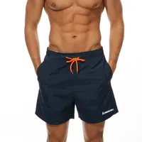 Plus Size Swimming Shorts for Men Drawstring Elasticated Waist Pockets Swim Trunk Plain Summer Beach Wear