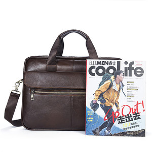 fábrica de cuero de vaca de los hombres bolsas de ordenador portátil maletín bolsos baratos importados de China al por mayor - Product Image 6