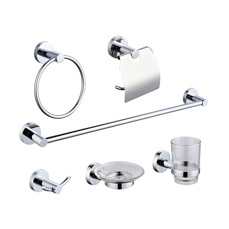 Bathroom Set Modern Luxury Hotel Bathroom Accessory Set NBYT-50900-1 Wall Mounted OEM ODM Are Welcomed Chrome Sustainable Christmas 3 Year