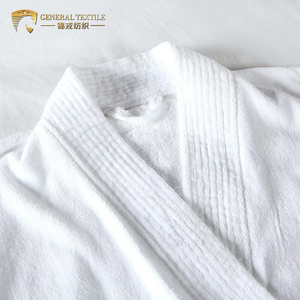 Bonne Qualité blanc Velours <span class=keywords><strong>Peignoir</strong></span> Éponge avec Logo Brodé pour Hôtel/Maison Pyjama - Product Image 5