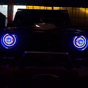 Angel Eye Phares pour Jeep Wrangler <span class=keywords><strong>JK</strong></span> 3 Couche Ouverture Jour Éclairage LED Ange Yeux Allumer <span class=keywords><strong>La</strong></span> Lumière Phare - Product Image 2
