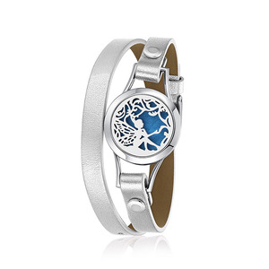 Encanto de cuero pulsera palma de mano de difusor <span class=keywords><strong>del</strong></span> aceite esencial medallón perfume brazalete - Product Image 6