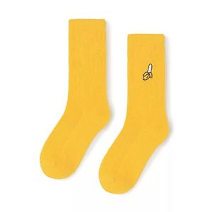 Fruit <span class=keywords><strong>avocat</strong></span> banane cerise pêche brodé rétro lâche femmes chaussettes - Product Image 5