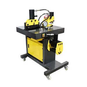 DHY-150D multi-functional portable Hydraulic iron steel aluminum sheet copper steel busbar bending cutting punching machine