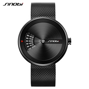 Montres pour hommes SINOBI, design original, <span class=keywords><strong>montre</strong></span>-bracelet créative, bracelet en acier inoxydable, <span class=keywords><strong>montre</strong></span> pour hommes d'affaires S9784G - Product Image 2