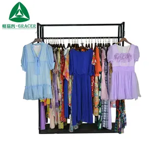 Wholesale Used Ladies Silk Dress ukay ukay second hand clothing sell used clothes
